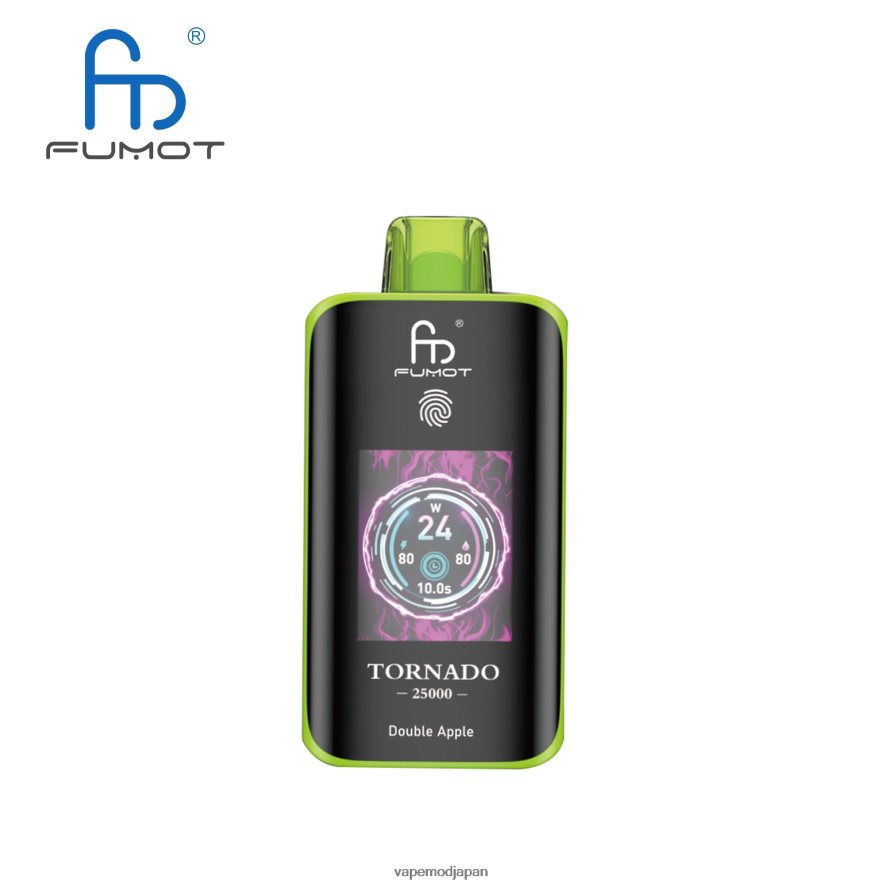 Vape ニコチン - ダブルアップル Fumot Tornado 25000 使い捨て電子タバコ 6B0RVV5