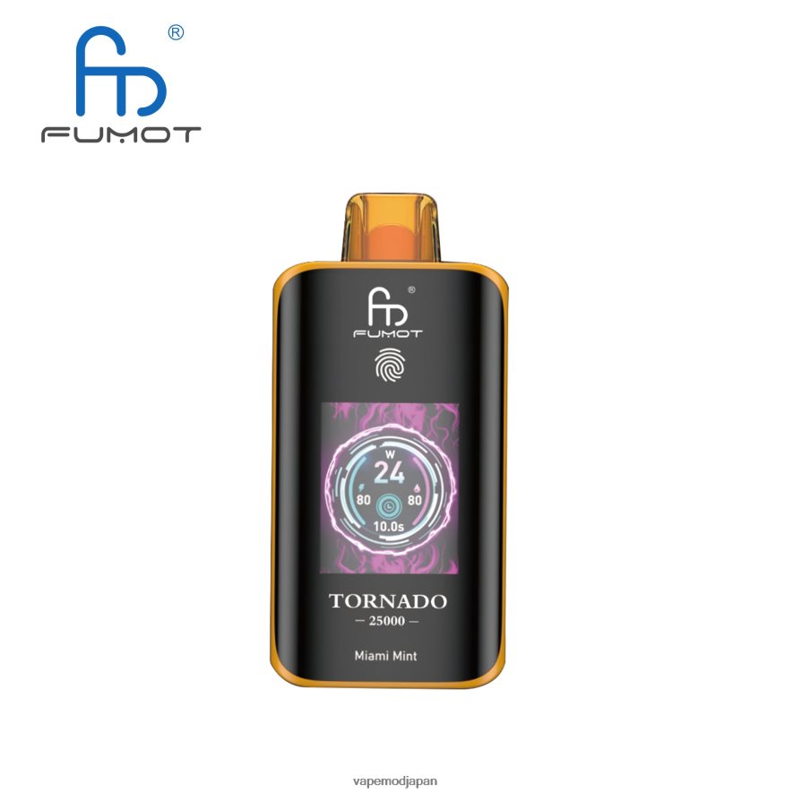 Vape ニコチン - マイアミミント Fumot Tornado 25000 使い捨て電子タバコ 6B0RVV8