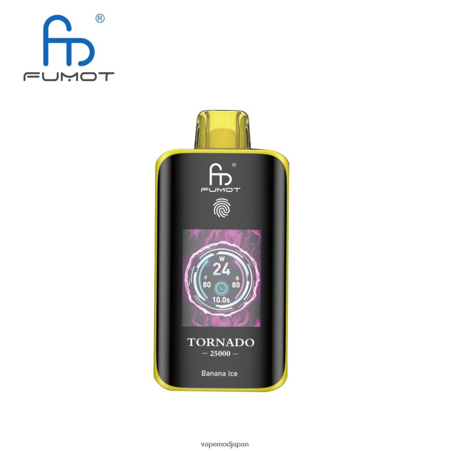 Vape Japan - バナナアイス Fumot Tornado 25000 使い捨て電子タバコ 6B0RVV1