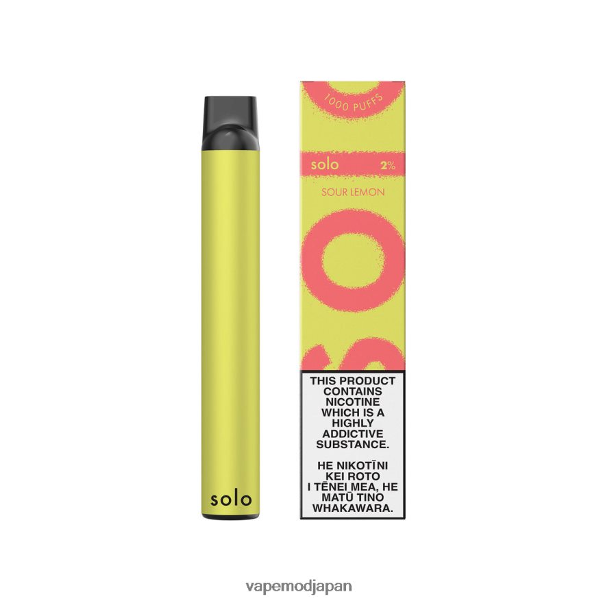 Vape おすすめ - Solo 使い捨て電子タバコ B6N2FT12 すっぱいレモン
