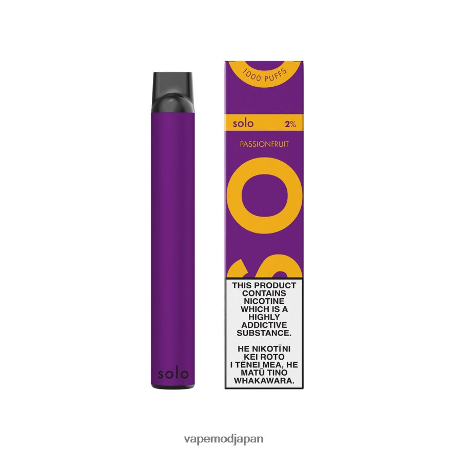 Vape ニコチン - Solo 使い捨て電子タバコ B6N2FT14 パッションフルーツ