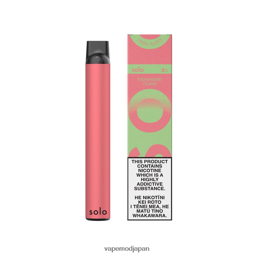 Vape おすすめ - Solo 使い捨てベイプパラダイスコレクション B6N2FT21 イチゴグアバ