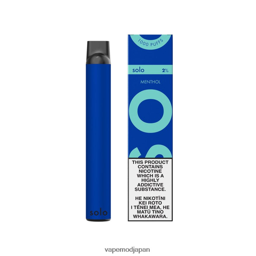 Vape ニコチン - Solo 使い捨て電子タバコ B6N2FT8 メントール