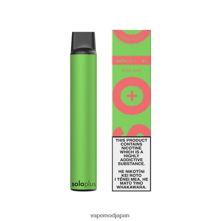 Vape おすすめ - Solo Plus 使い捨て電子タバコ B6N2FT30 酸っぱいリンゴ