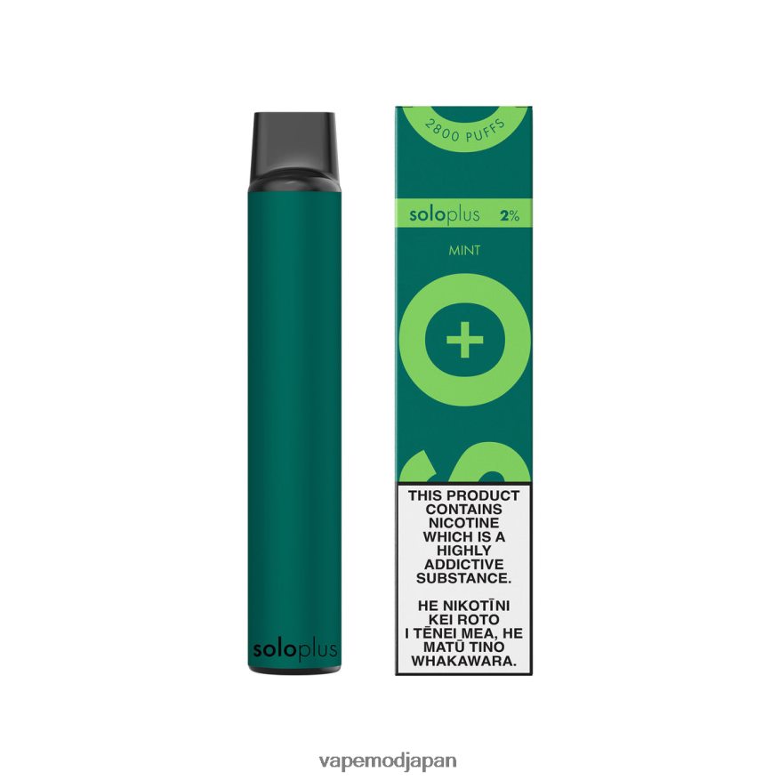 Vape おすすめ - Solo Plus 使い捨て電子タバコ B6N2FT33 ミント