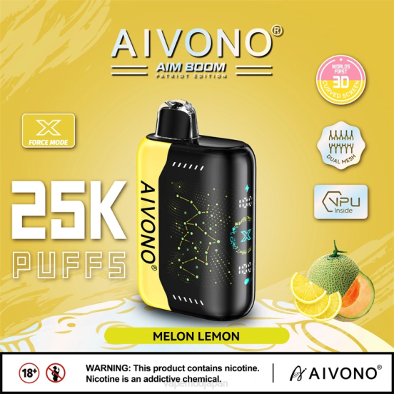 Vape おすすめ - メロンレモン Aivono AIM BOOM 25000 2B8R348