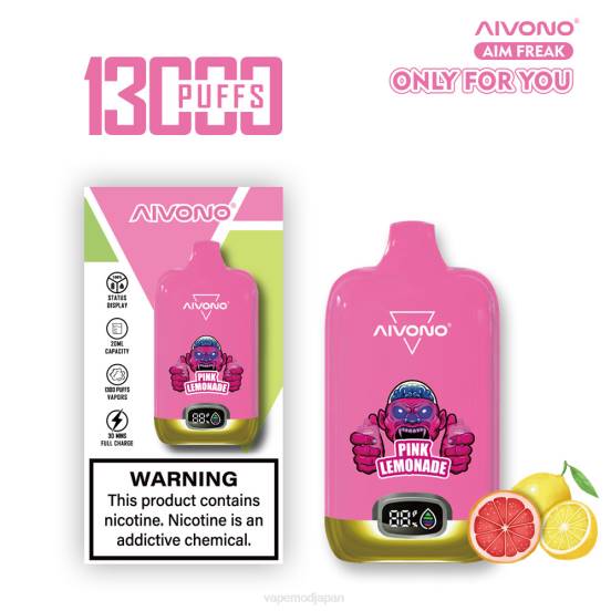 Vape おすすめ - ピンクレモネード Aivono AIM FREAK 13000 2B8R249