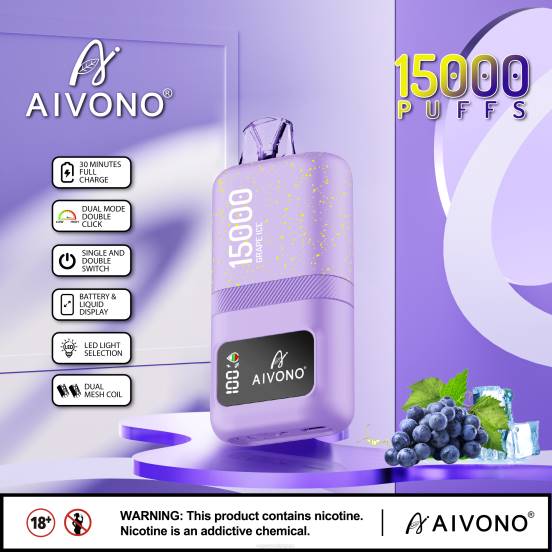 Vape おすすめ - ぶどう氷 Aivono AIM magic 15000 2B8R60