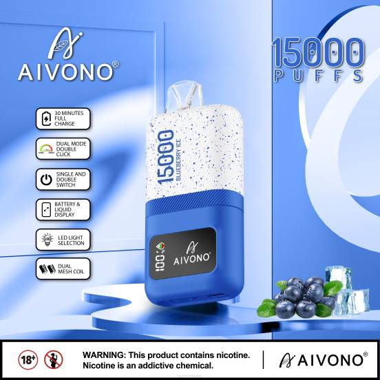 Vape ニコチン - ブルーベリーアイス Aivono AIM magic 15000 2B8R68