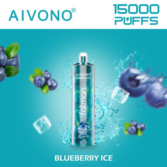 Vape ニコチン - ブルーベリーアイス Aivono FATMAN 15000 2B8R14