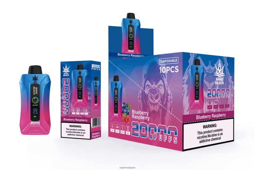 Vape おすすめ - Bang Beach 20000 パフのスマート スクリーン VAPE L4044812 ブルーベリー ラズベリー