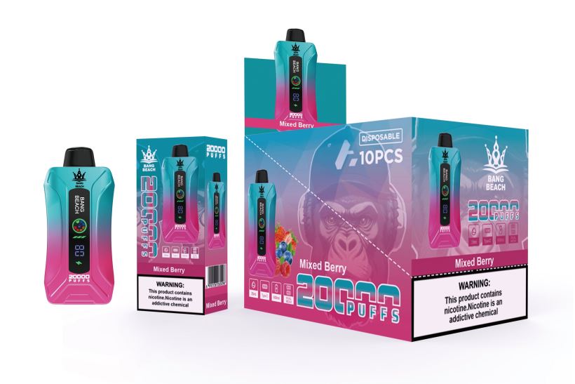 Vape ニコチン - Bang Beach 20000 パフのスマート スクリーン VAPE L404485 ミックスベリー