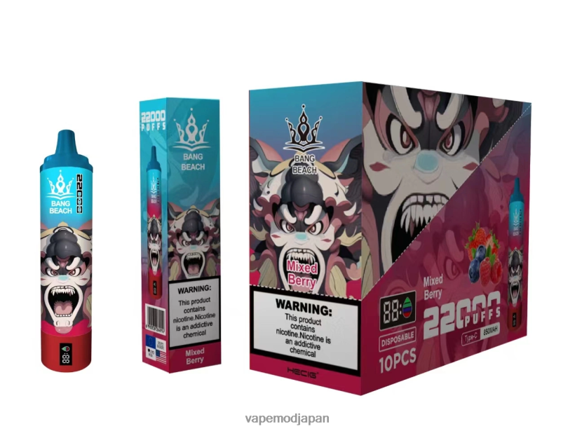Vape おすすめ - Bang Beach 22000パフのスマートスクリーン L4044821 ミックスベリー