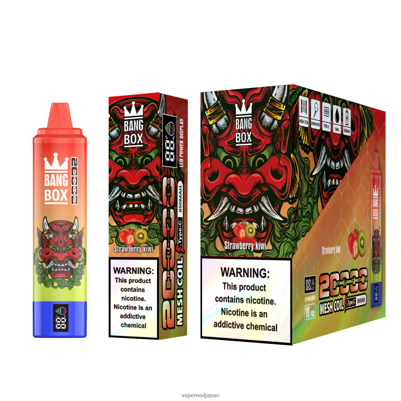 Vape おすすめ - Bang Box 20000パフのスマートスクリーン L4044851 イチゴキウイ