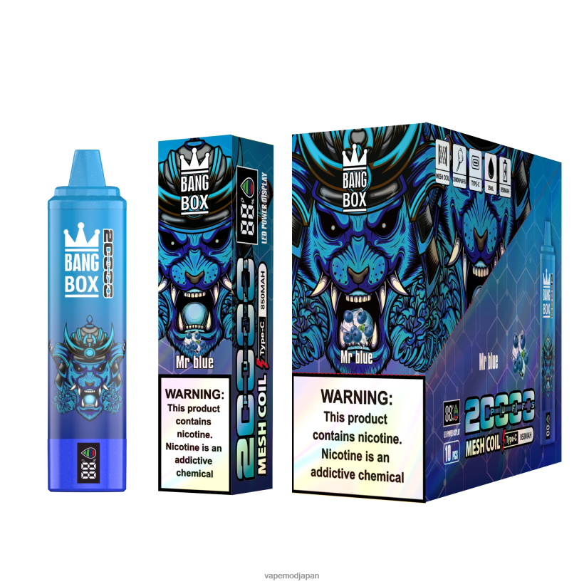 Vape おすすめ - Bang Box 20000パフのスマートスクリーン L4044860 ミスターブルー