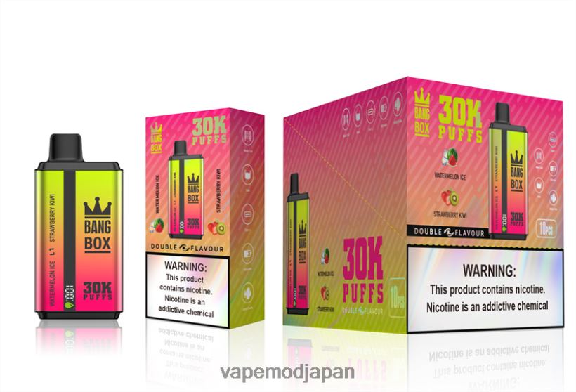 Vape ニコチン - Bang Box 30000パフ デュアルフレーバー L4044862 スイカアイス＆ストロベリーキウイ