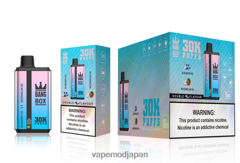 Vape おすすめ - Bang Box 30000パフ デュアルフレーバー L4044869 ブルーベリーアイス＆スイカアイス