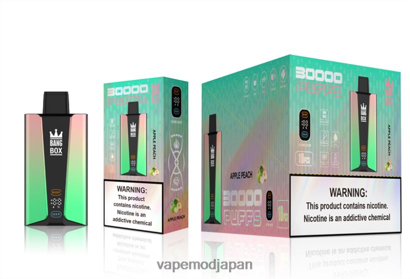 Vape ニコチン - Bang Box 30000パフのスマートスクリーン L4044883 リンゴ桃