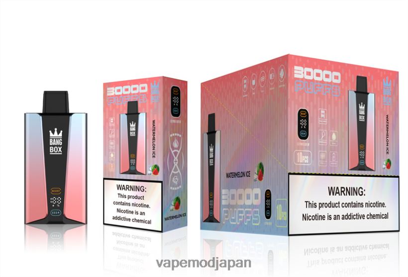 Vape ニコチン - Bang Box 30000パフのスマートスクリーン L4044886 スイカ氷