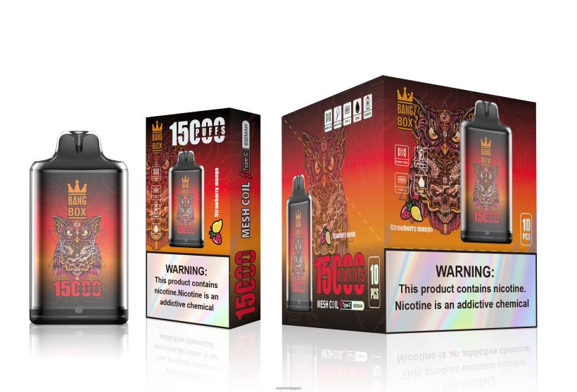 Vape ニコチン - Bang Box s1-15000パフ L40448101 ストロベリーマンゴー