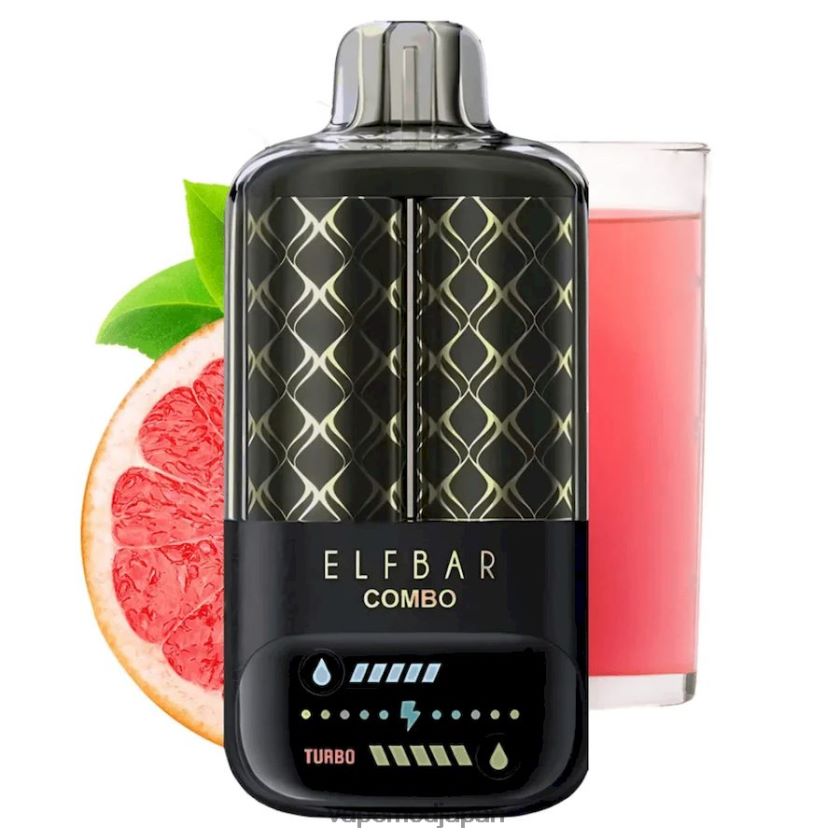 Vape ニコチン - Elf Bar Combo 25000 ピンクレモネードとグレープフルーツ 40JXH211