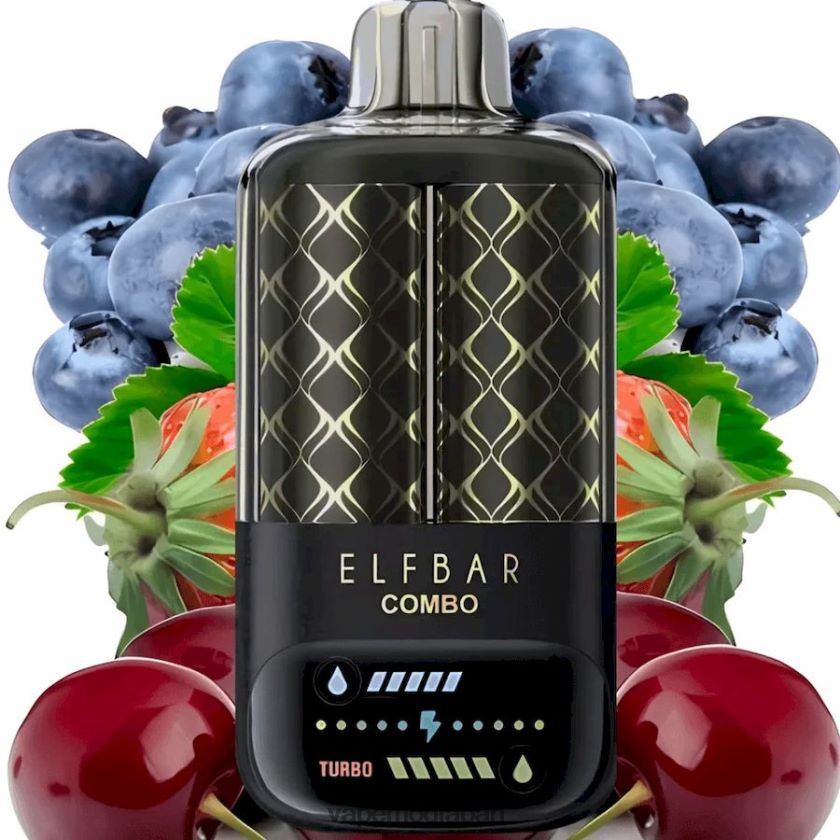 Vape ニコチン - Elf Bar Combo 25000 ブルーベリーサワーラズベリー＆チェリー 40JXH22