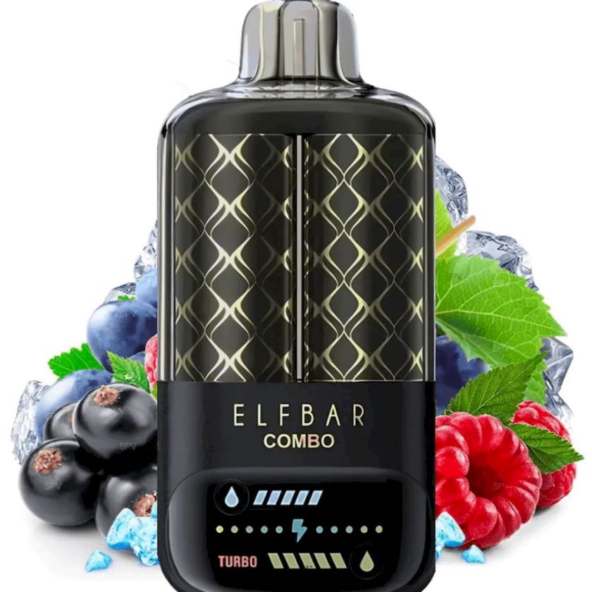 Vape ニコチン - Elf Bar Combo 25000 カシス ラズベリー＆グレープ 40JXH28