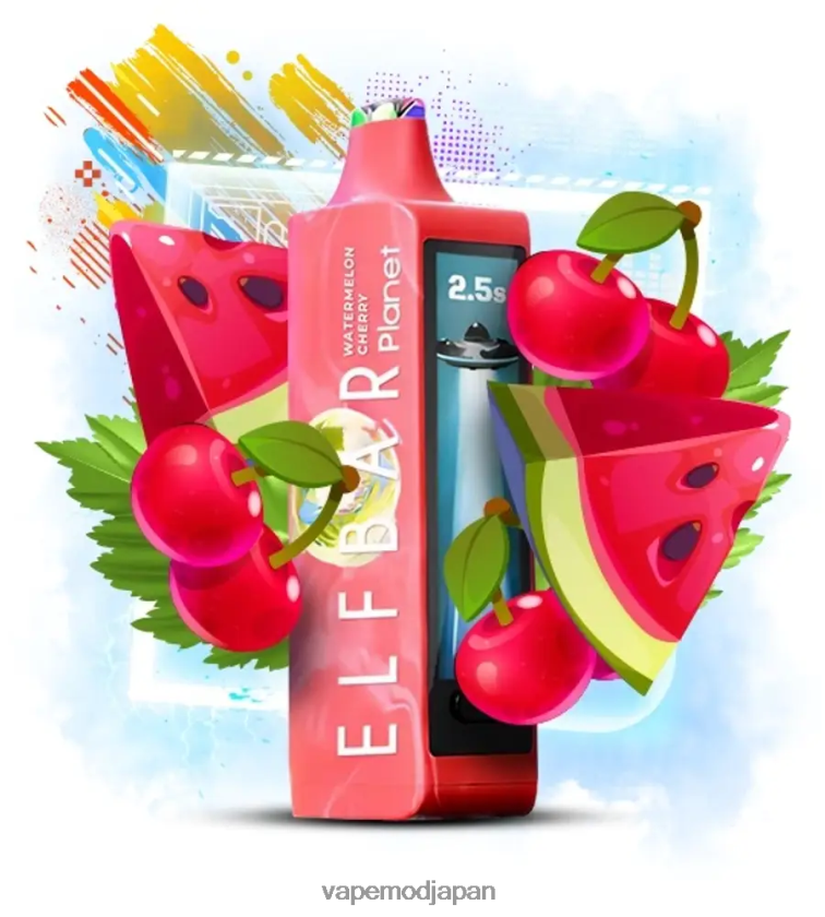 Vape おすすめ - Elf Bar Planet 25000 スイカチェリー 40JXH221