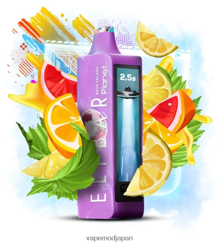 Vape ニコチン - Elf Bar Planet 25000 バハスプラッシュ 40JXH226