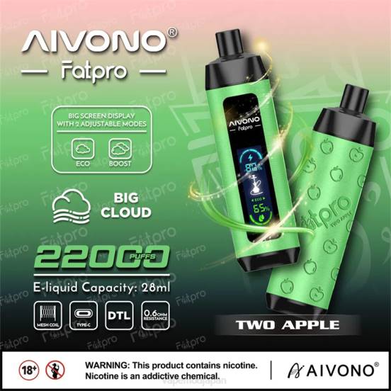 Vape Japan - 2つのリンゴ Aivono Fatpro 22000 2B8R1