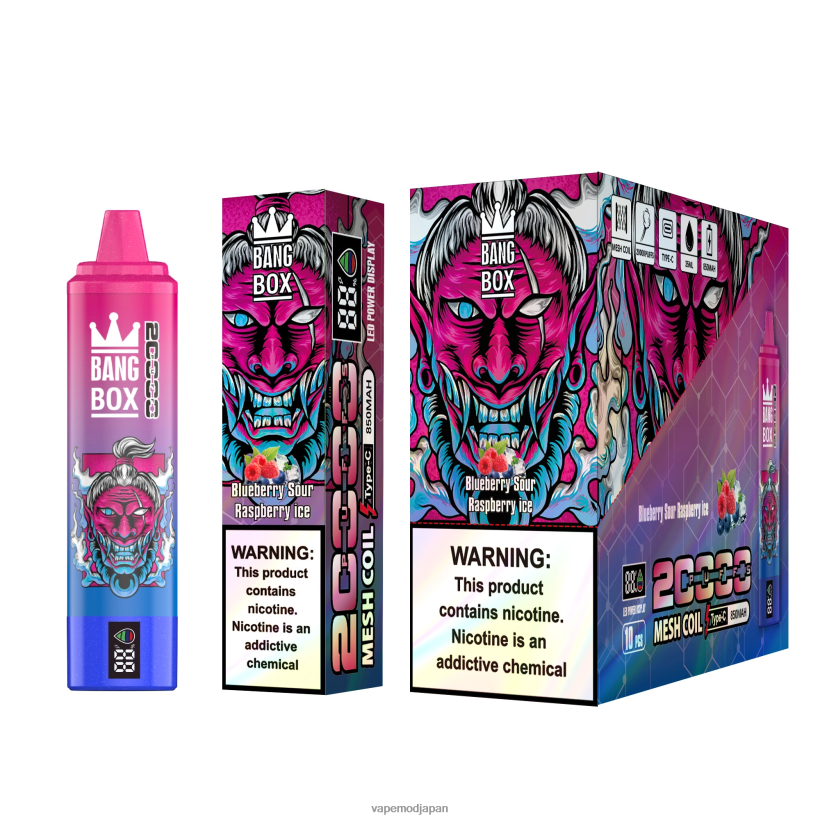 Vape Japan - Bang Box 20000パフのスマートスクリーン L4044855 ブルーベリーサワーラズベリーアイス