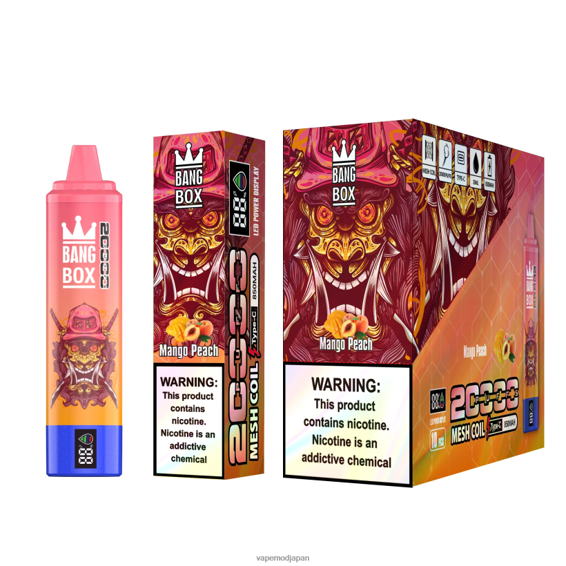 Vape Japan - Bang Box 20000パフのスマートスクリーン L4044858 マンゴーピーチ