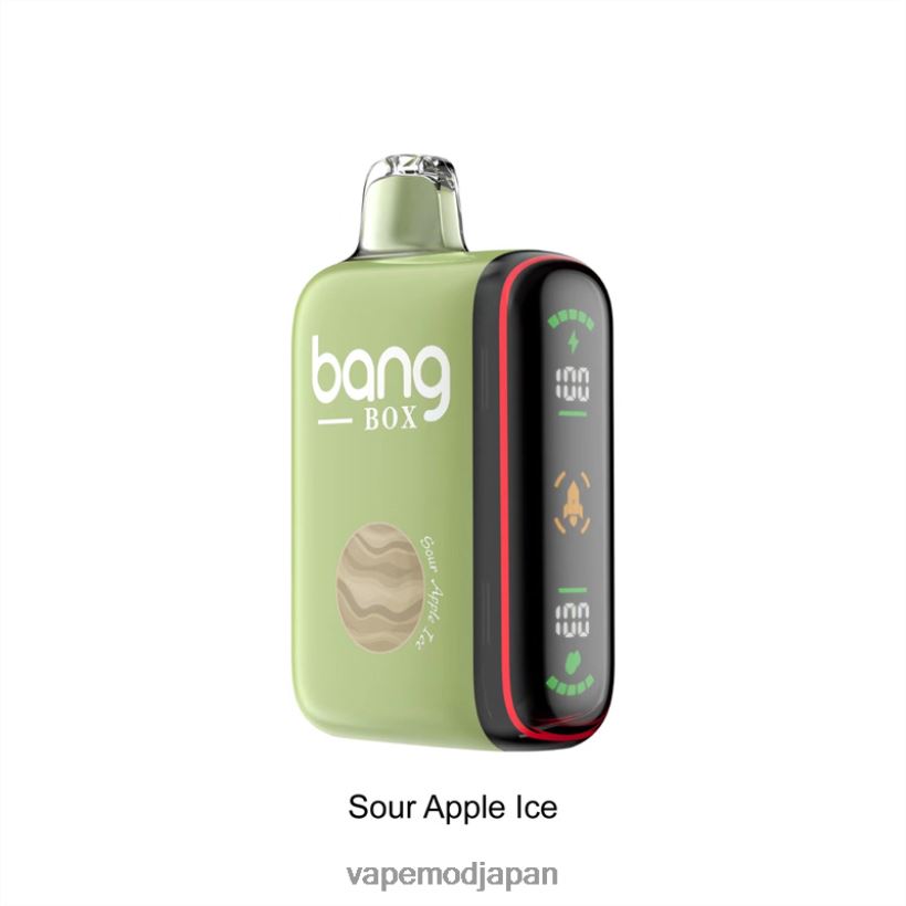 Vape Japan - Bang Box 9000～18000パフのインテリジェントパワーディスプレイ L4044828 酸っぱいリンゴの氷