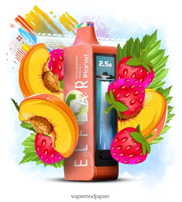 Vape Japan - Elf Bar Planet 25000 イチゴ桃 40JXH228