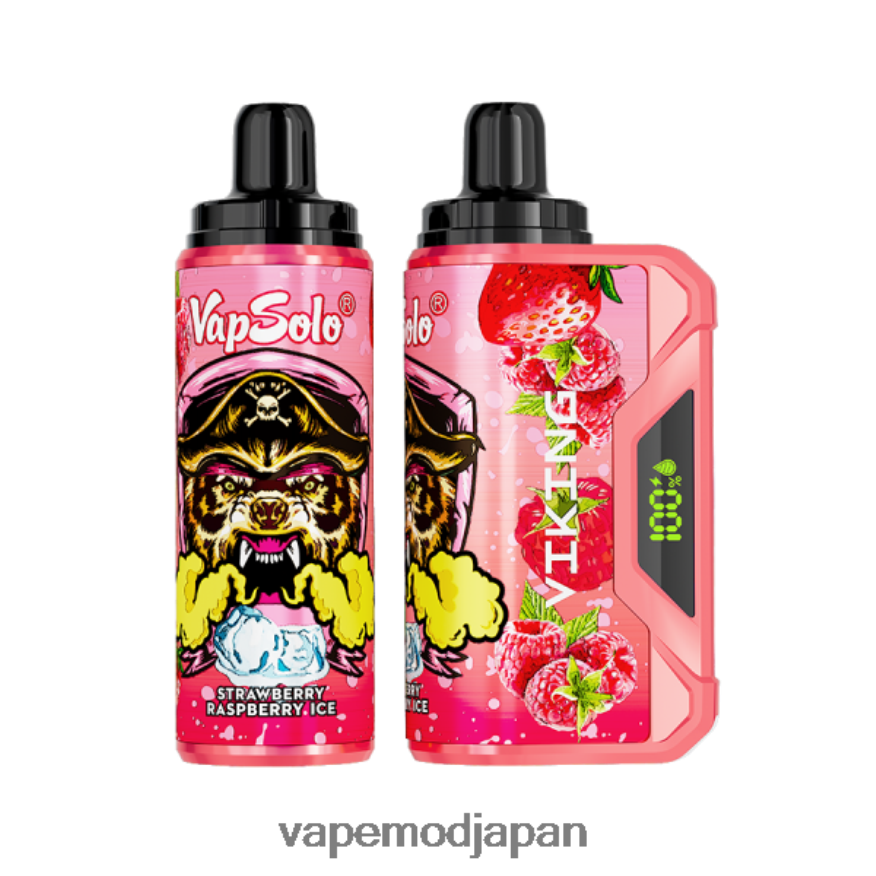 Vape Japan - Vapsolo VIKING 使い捨て電子タバコ ストロベリーラズベリーアイス 22X0BB157
