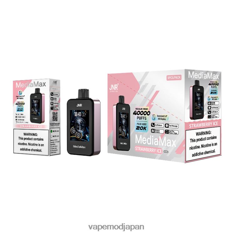 Vape Mod - ストロベリーアイス JNR MediaMax 40kパフ P2J8LJ17