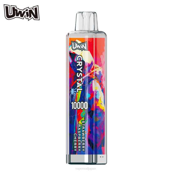 Vape おすすめ - イチゴ ラズベリー チェリー UWIN CRYSTAL 10000 使い捨て電子タバコ 2B8R372