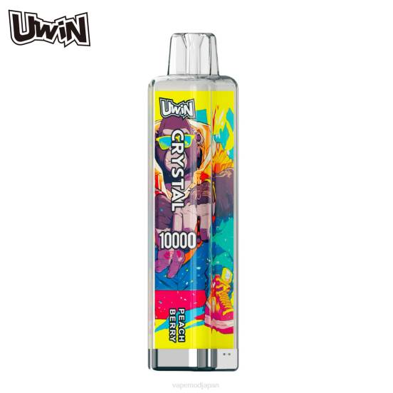 Vape ニコチン - ピーチベリー UWIN CRYSTAL 10000 使い捨て電子タバコ 2B8R377