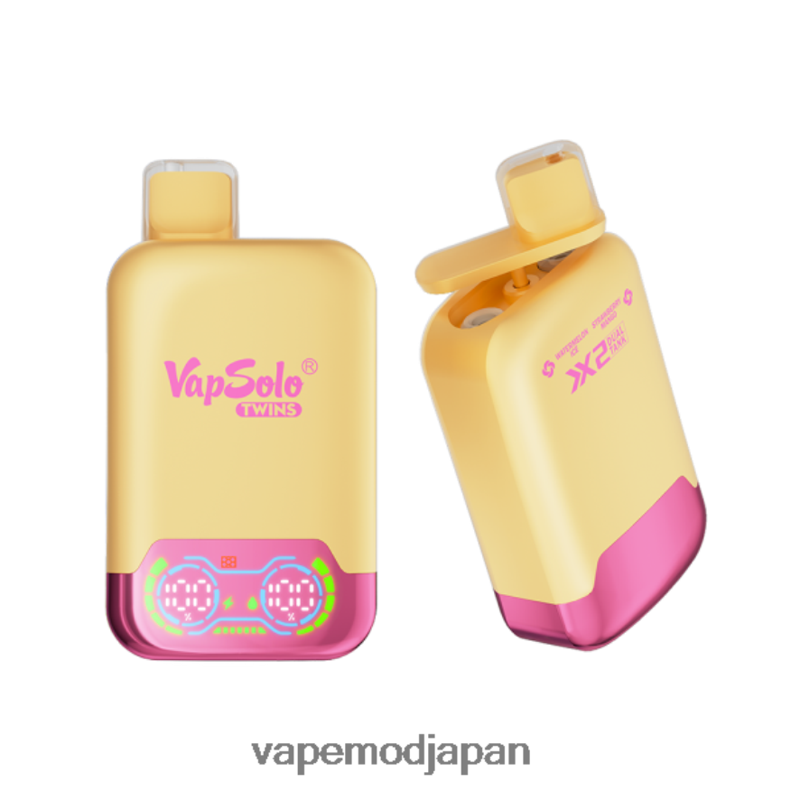 Vape おすすめ - Vapsolo TWINS 使い捨て電子タバコ スイカアイス＆ストロベリーマンゴー 22X0BB147
