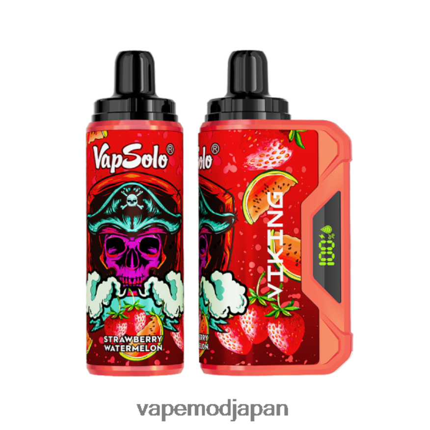 Vape ニコチン - Vapsolo VIKING 使い捨て電子タバコ イチゴスイカ 22X0BB158