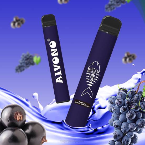 Vape ニコチン - ブドウカシス Aivono AIM FISHBONE 600 2B8R284