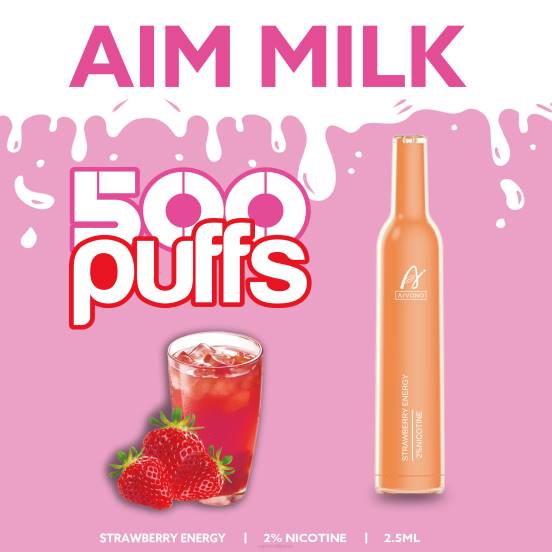 Vape ニコチン - イチゴのエネルギー Aivono AIM MILK 500 2B8R266