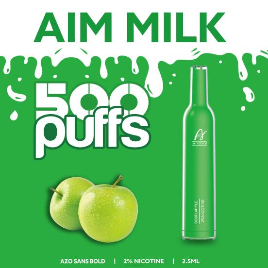 Vape おすすめ - 酸っぱいリンゴ Aivono AIM MILK 500 2B8R267