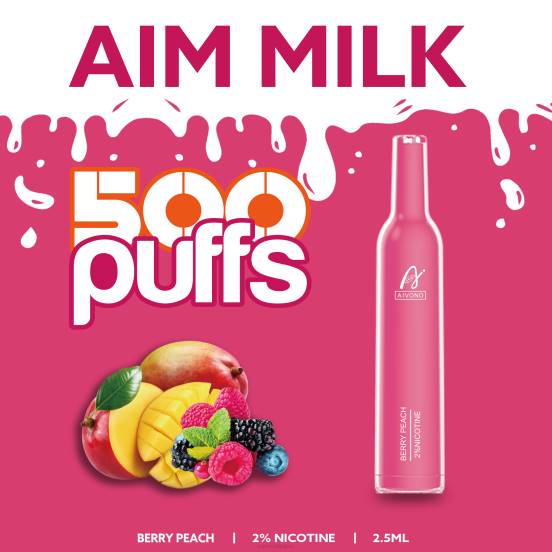 Vape おすすめ - ベリーピーチ Aivono AIM MILK 500 2B8R273