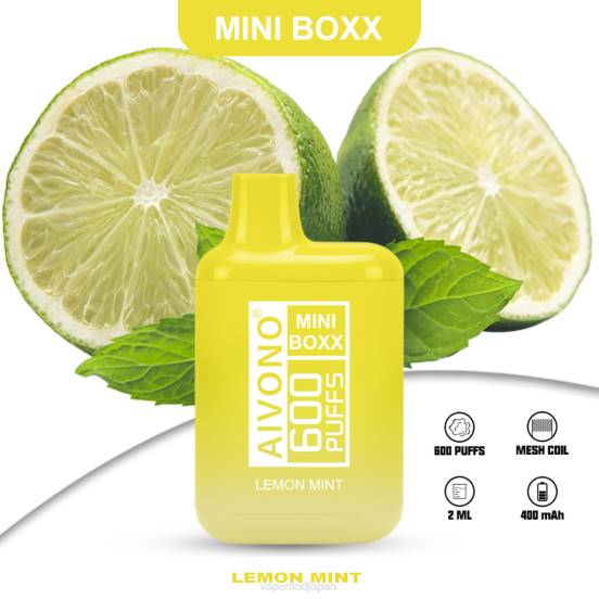 Vape ニコチン - レモンミント Aivono AIM MINI BOXX 600 2B8R233