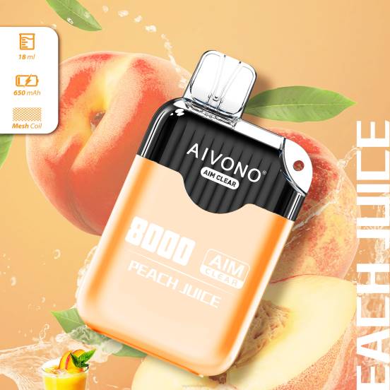 Vape ニコチン - 桃ジュース Aivono AIM CLEAR 8000 2B8R203