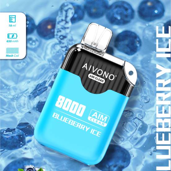 Vape ニコチン - ブルーベリーアイス Aivono AIM CLEAR 8000 2B8R206