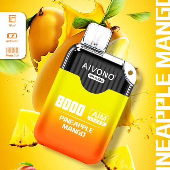 Vape ニコチン - パイナップルマンゴー Aivono AIM CLEAR 8000 2B8R209