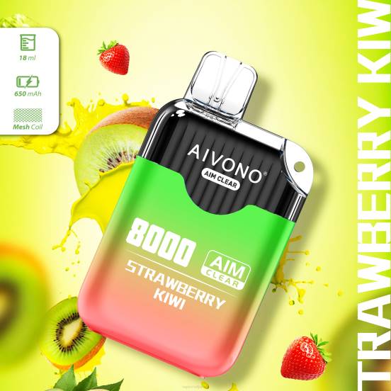 Vape おすすめ - イチゴキウイ Aivono AIM CLEAR 8000 2B8R210
