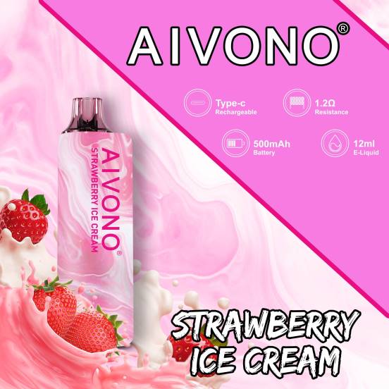 Vape おすすめ - ストロベリーアイスクリーム Aivono AIM GUN 7000 2B8R105